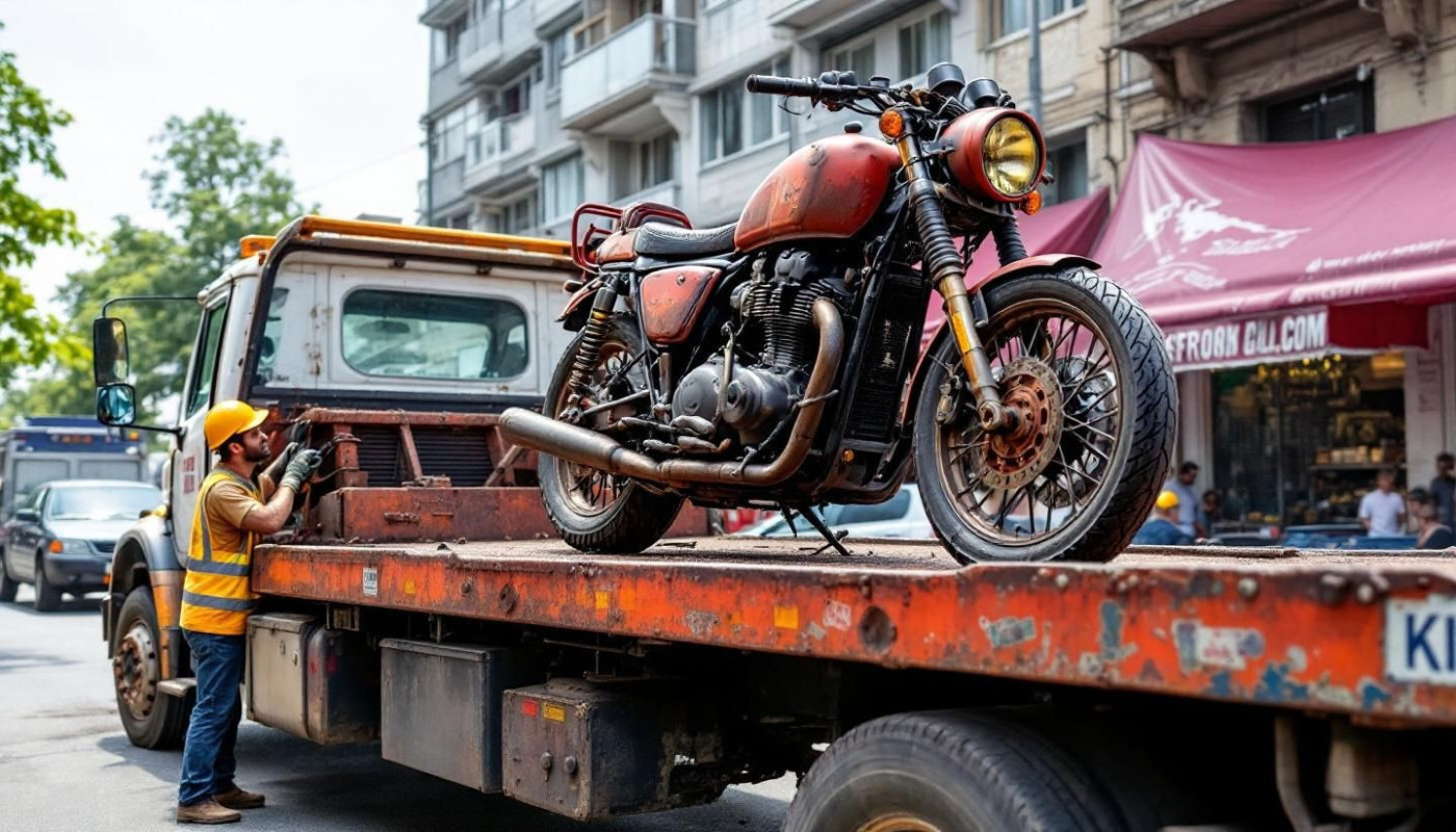 Comment fonctionne le processus d'enlèvement de motos hors d'usage ?